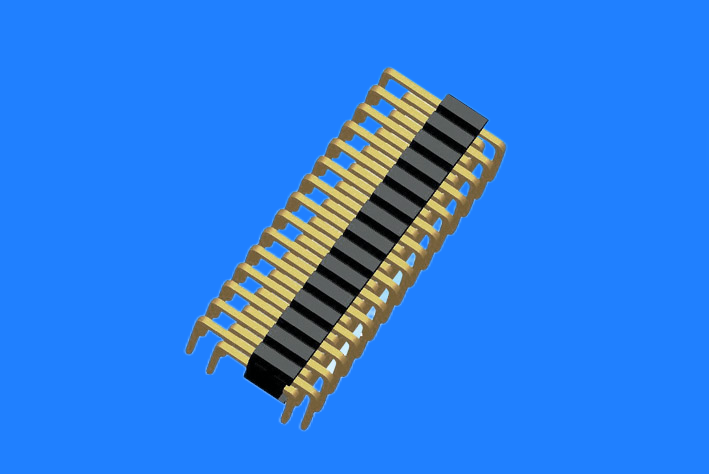 1.0MM排针、单排、双排桥型双弯针